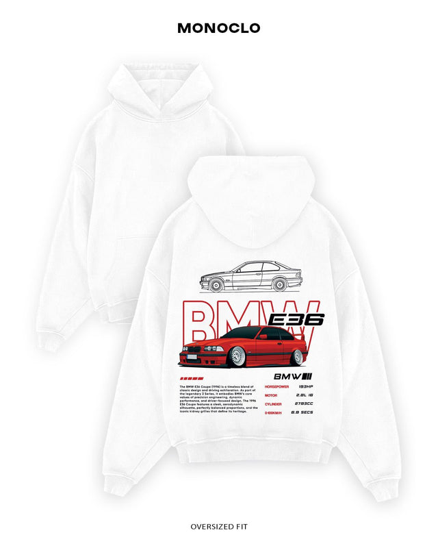 Худі Monoclo BMW E36 Red - shop_name Білий