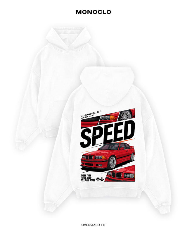 Худі Monoclo BMW E36 SPEED - shop_name Білий