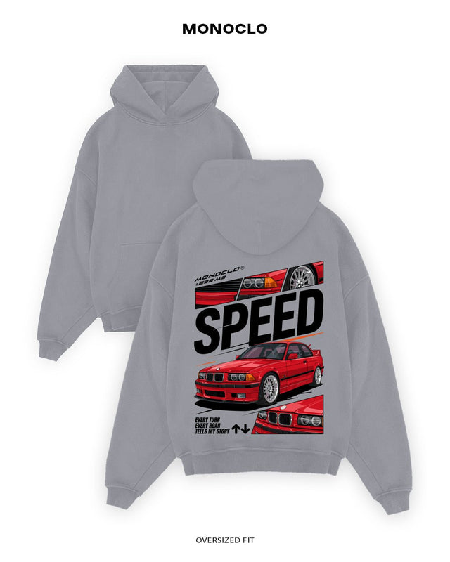 Худі Monoclo BMW E36 SPEED - shop_name Сірий