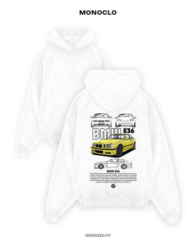 Худі Monoclo BMW E36 Yellow - shop_name Білий