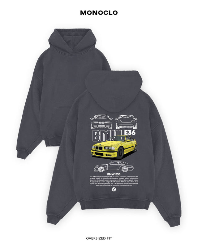Худі Monoclo BMW E36 Yellow - shop_name Графітовий