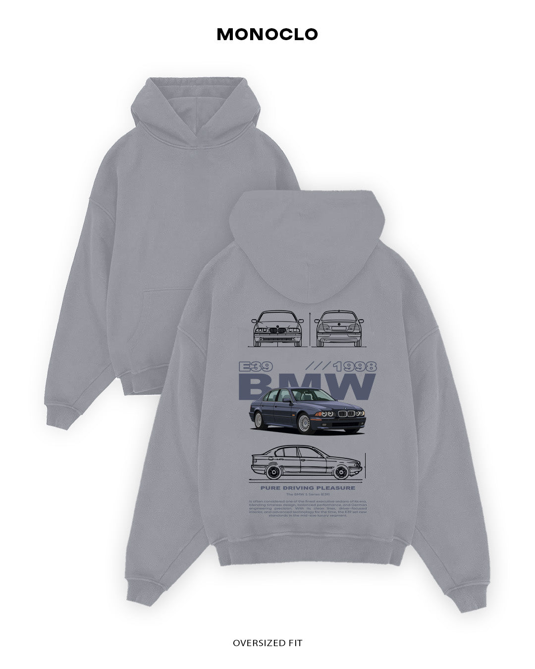 Худі Monoclo BMW E39 2 - shop_name Сірий