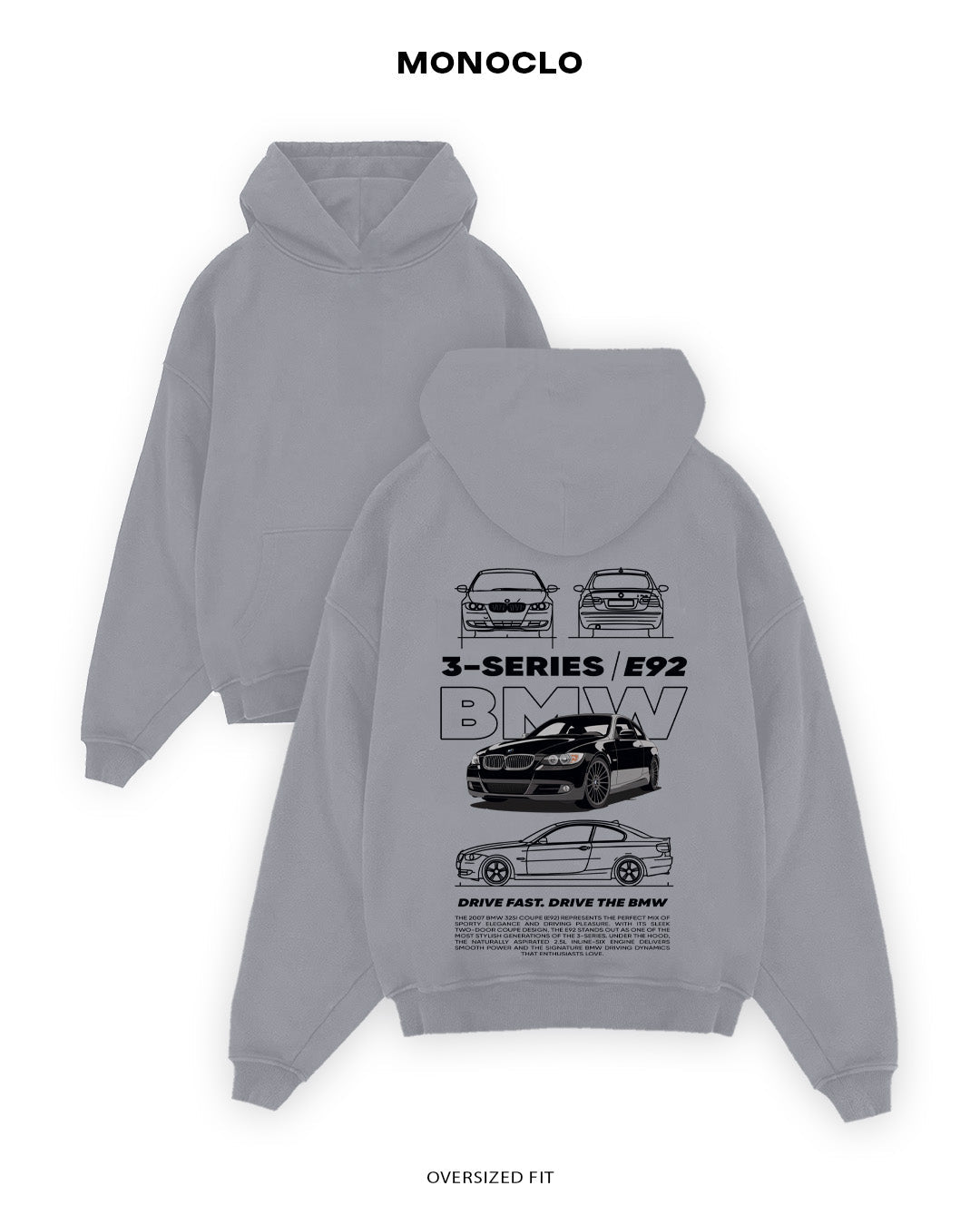 Худі Monoclo BMW E92 / 3 - Series - shop_name Сірий