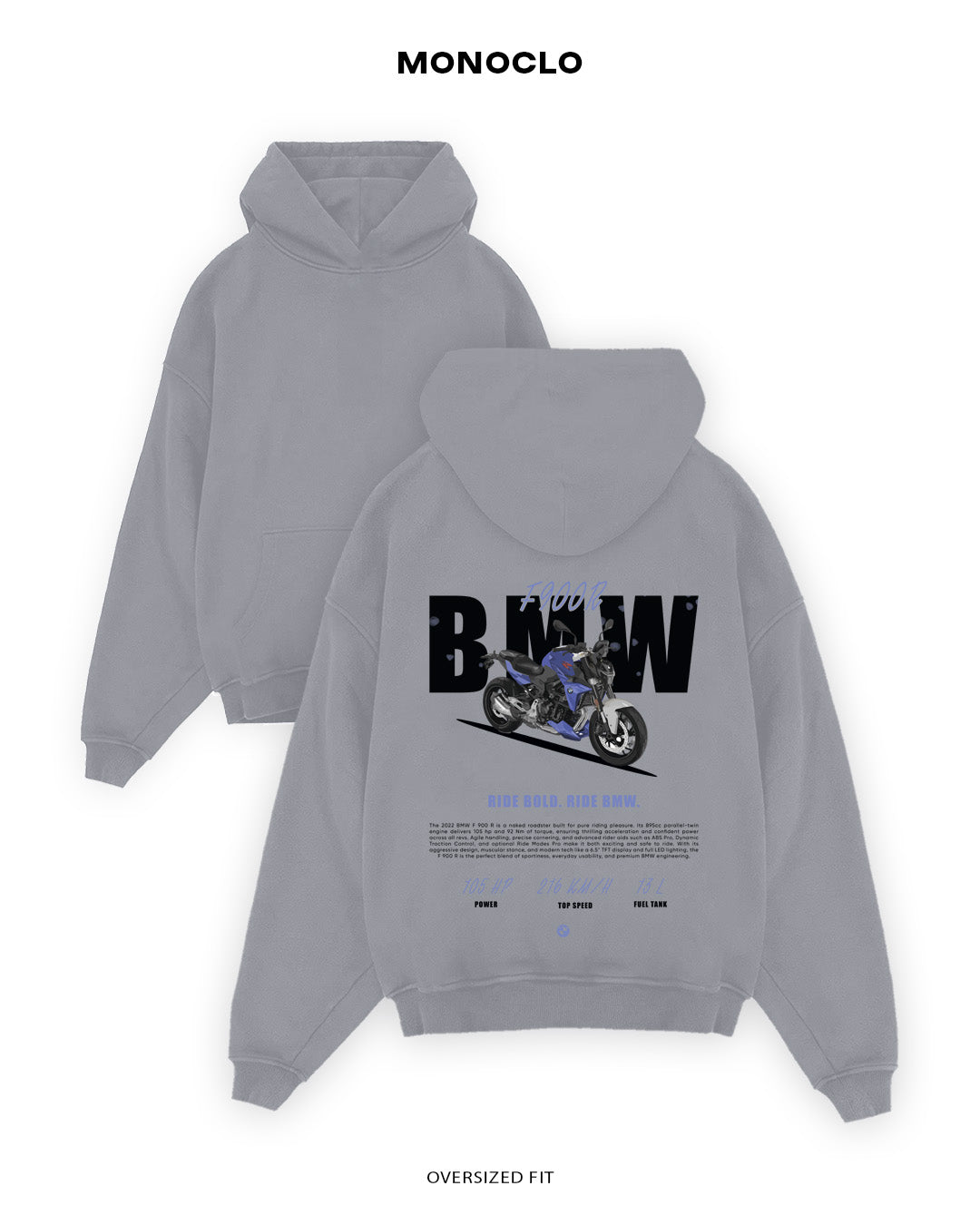 Худі Monoclo BMW F900R - shop_name Сірий