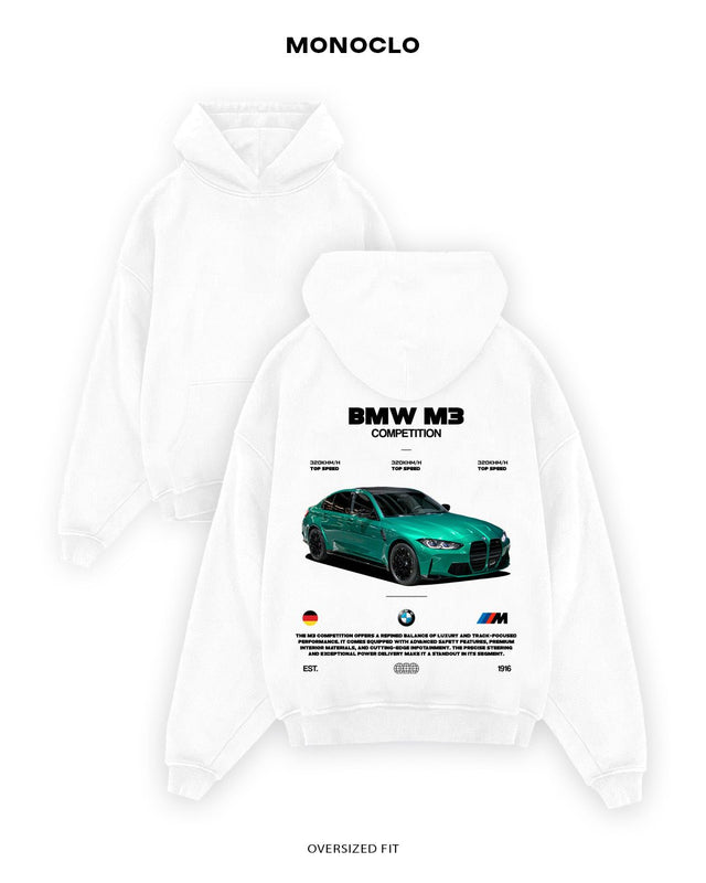 Худі Monoclo BMW M3 Competition - shop_name Білий