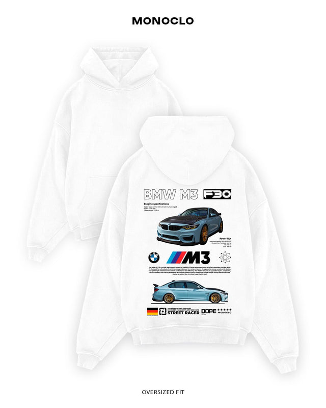 Худі Monoclo BMW M3 F30 2 - shop_name Білий
