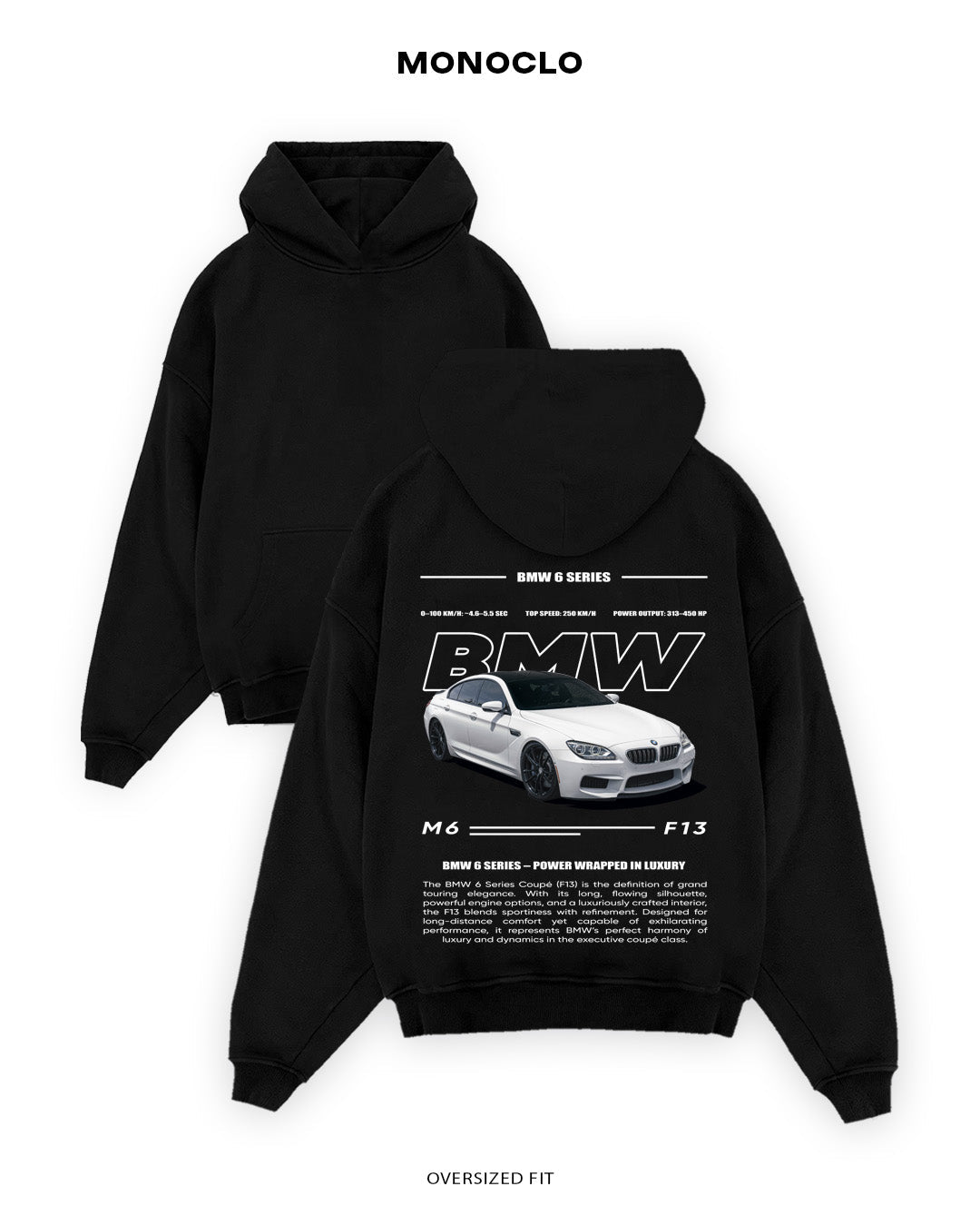 Худі Monoclo BMW M6 F13 / 6 - Series - shop_name Чорний