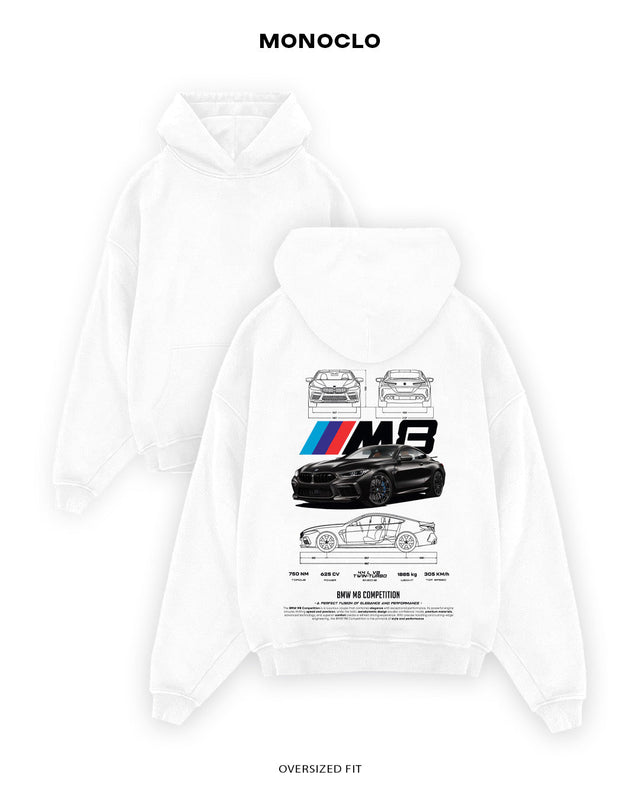 Худі Monoclo BMW M8 Competition - shop_name Білий