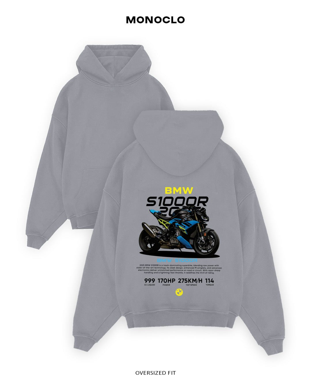 Худі Monoclo BMW S1000R - shop_name Сірий