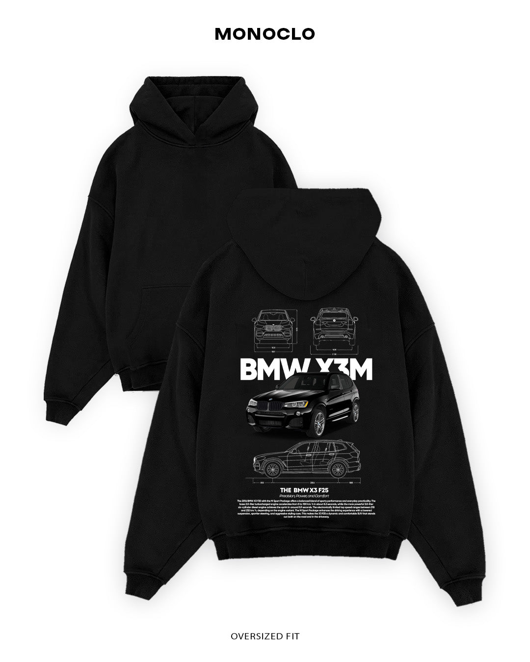 Худі Monoclo BMW X3M Owl - shop_name Чорний