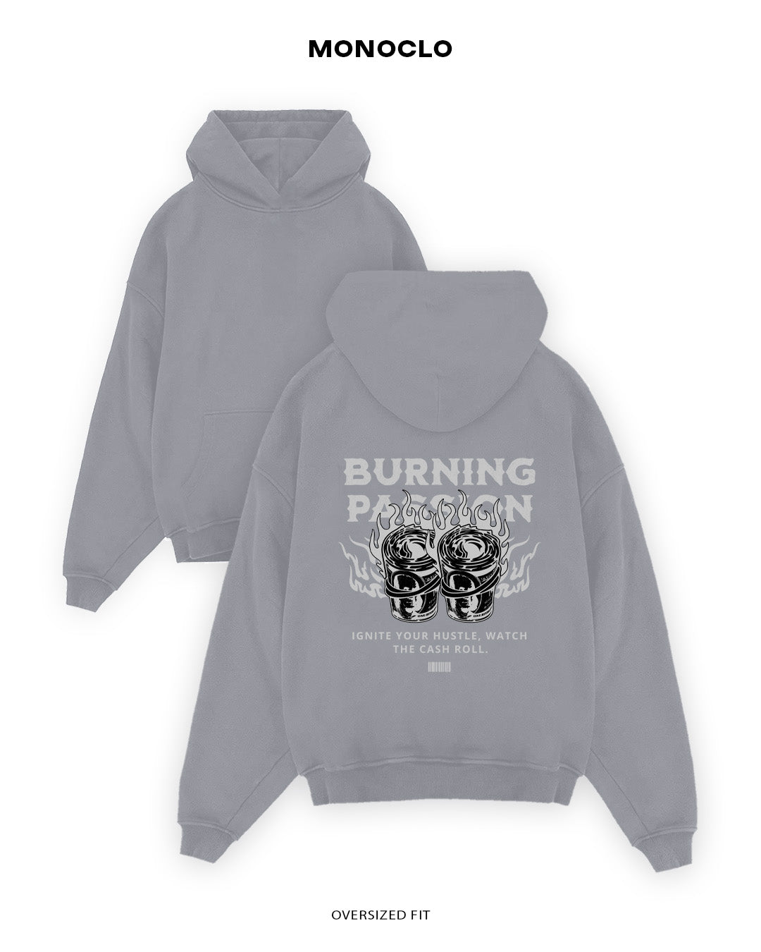 Худі Monoclo Burning Passion - shop_name Сірий