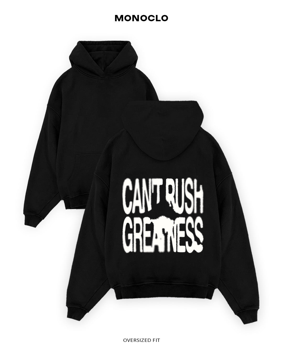 Худі Monoclo CAN’T RUSH GREATNESS - shop_name Чорний