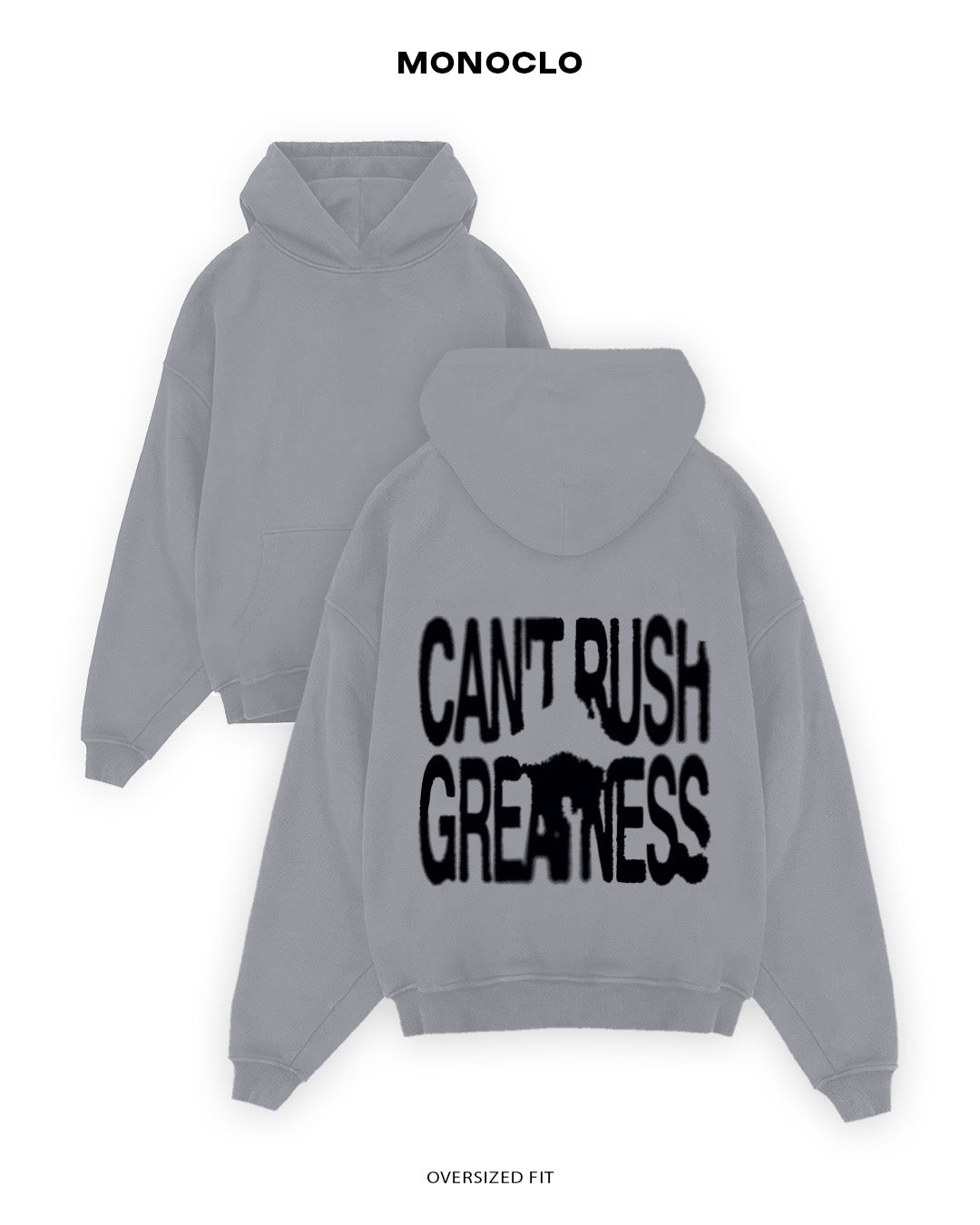 Худі Monoclo CAN’T RUSH GREATNESS - shop_name Сірий