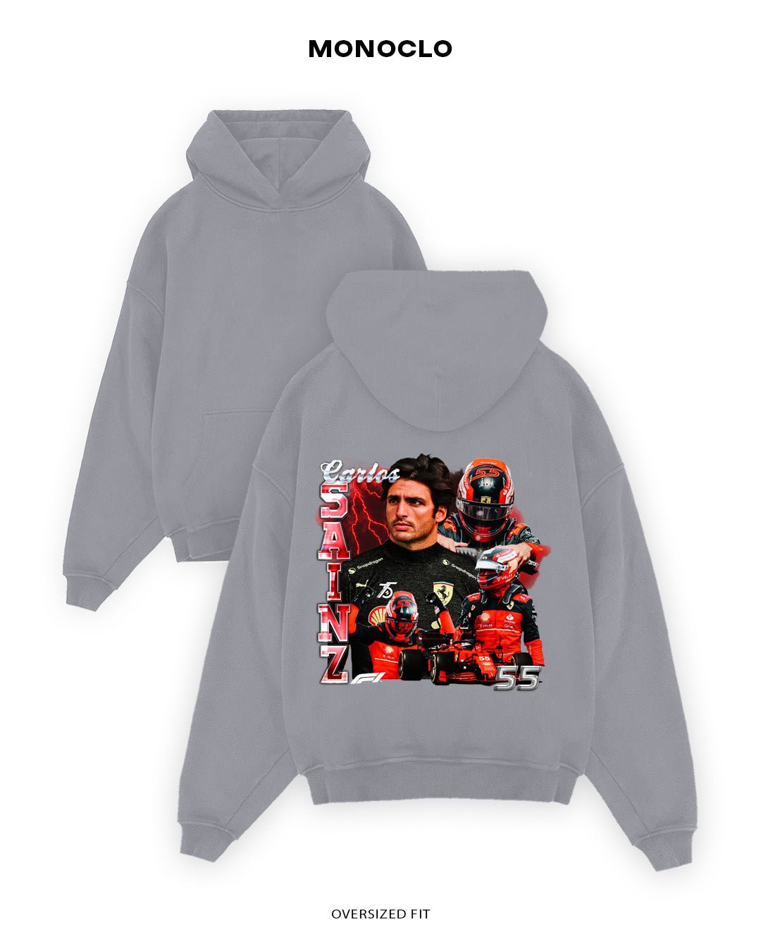 Худі Monoclo Carlos Sainz Ferrari 55 Red Heart - shop_name Сірий