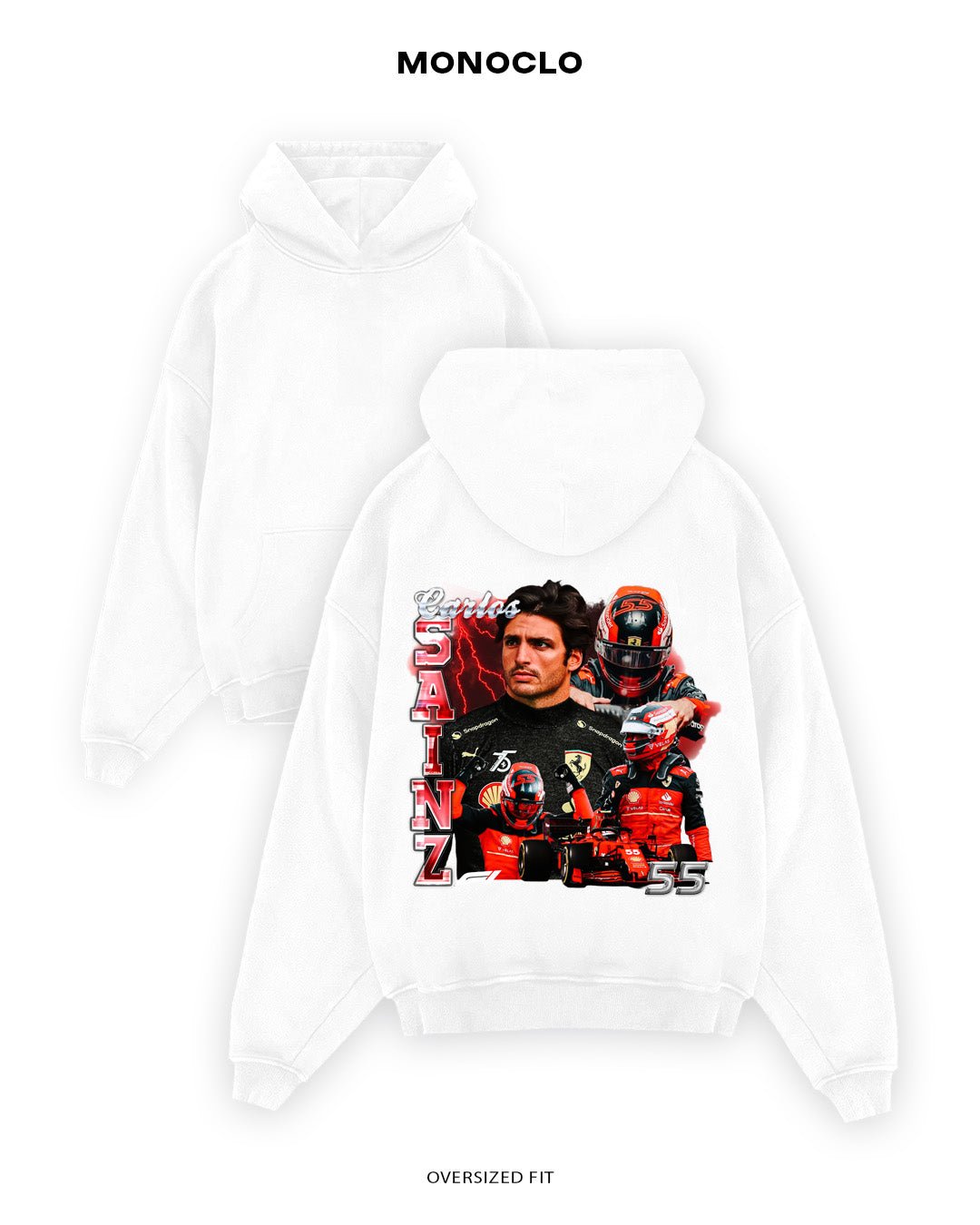 Худі Monoclo Carlos Sainz Ferrari 55 Red Heart - shop_name Білий
