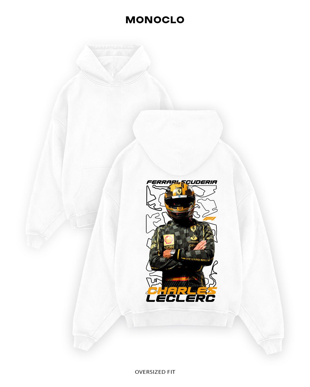 Худі Monoclo Charles Leclerc Ferrari Black Edition - shop_name Білий