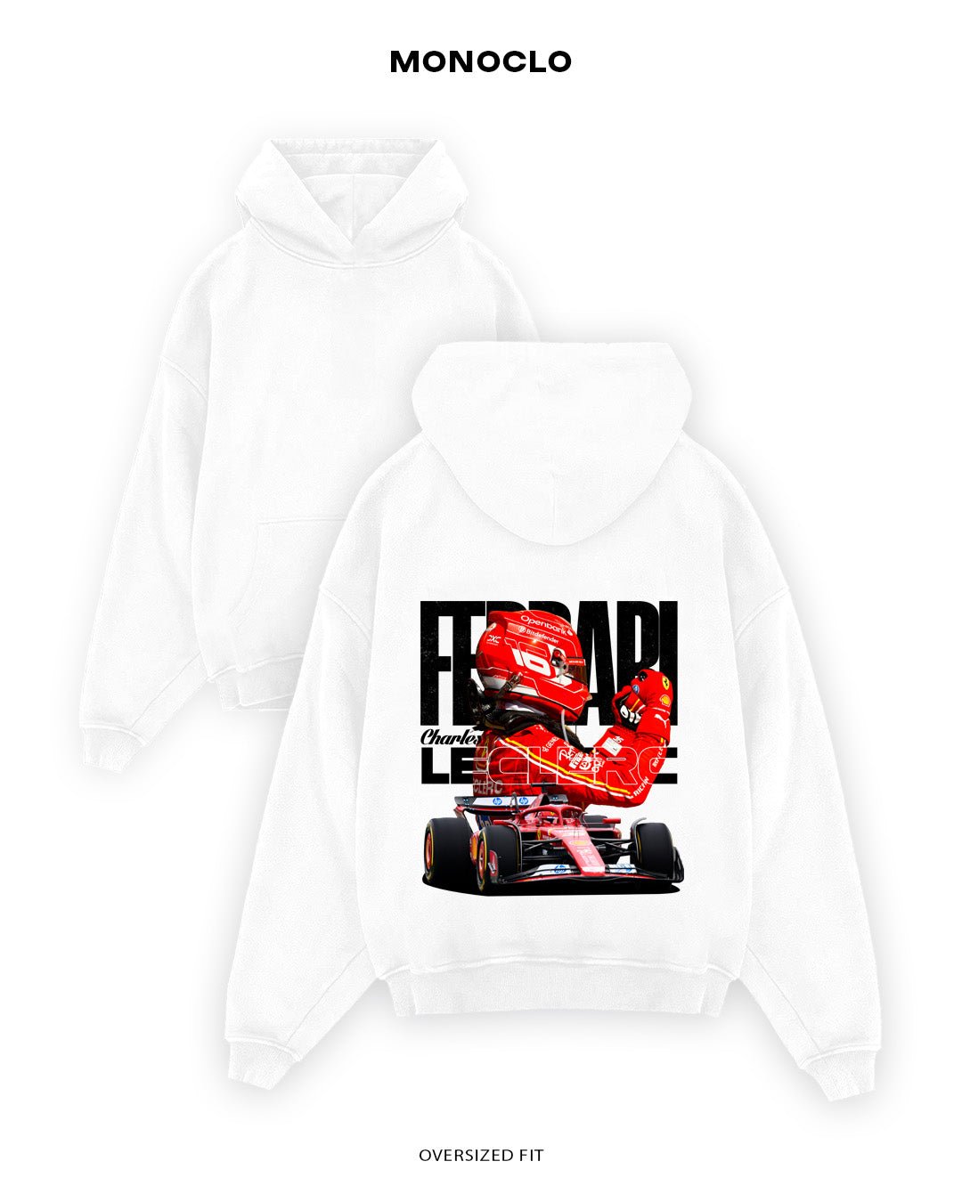 Худі Monoclo Charles Leclerc Ferrari Celebration - shop_name Білий