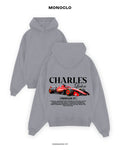 Худі Monoclo Charles Leclerc Ferrari F1 Baron – Сірий