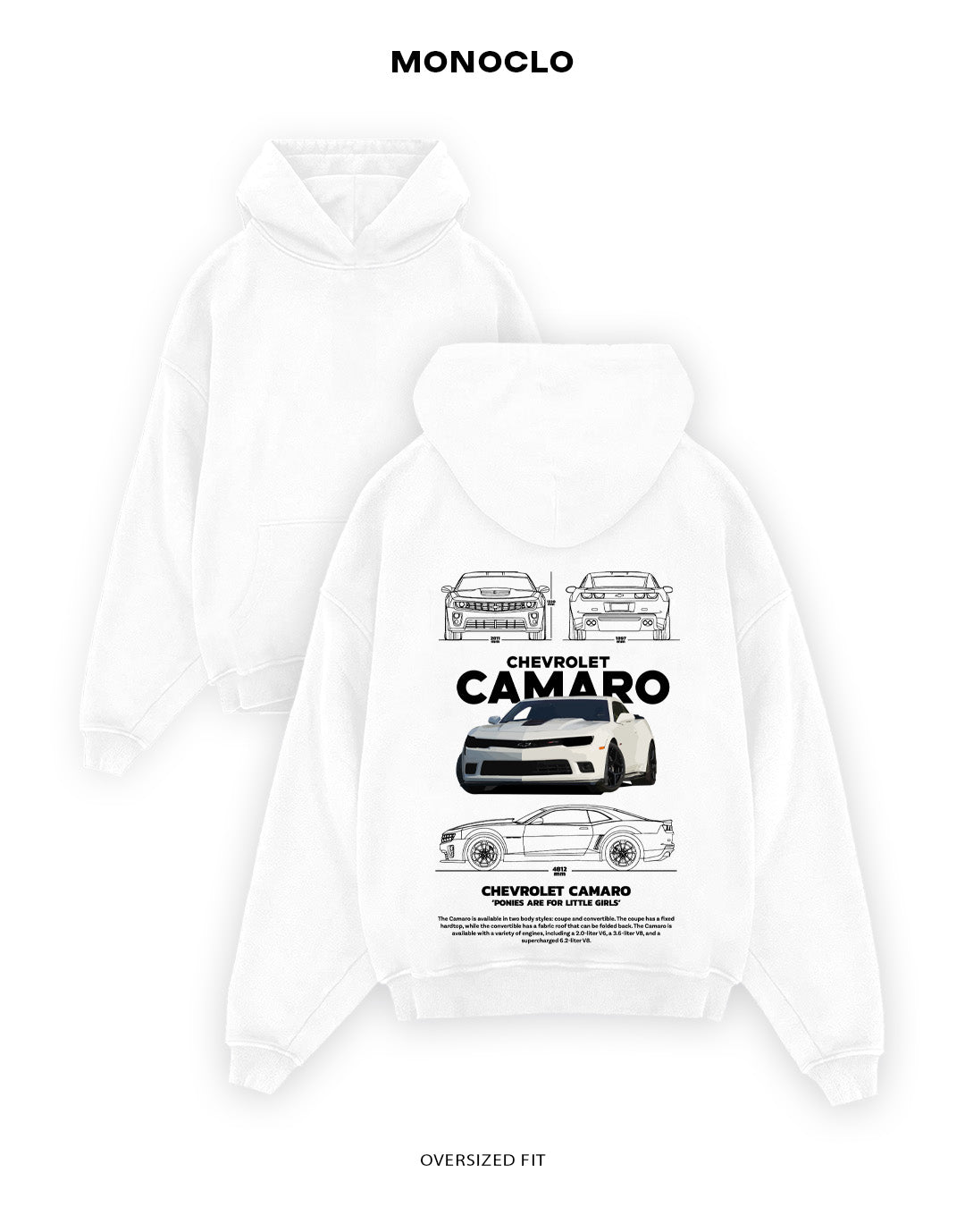 Худі Monoclo Chevrolet Camaro White - shop_name Білий