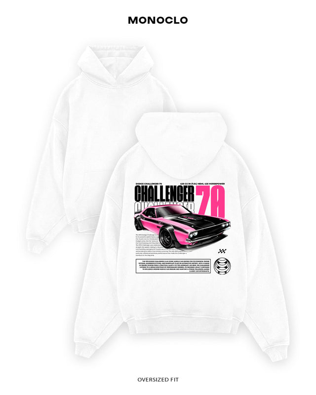 Худі Monoclo Dodge Challenger 70 Pink - shop_name Білий