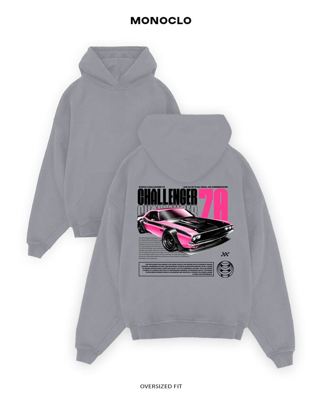 Худі Monoclo Dodge Challenger 70 Pink - shop_name Сірий