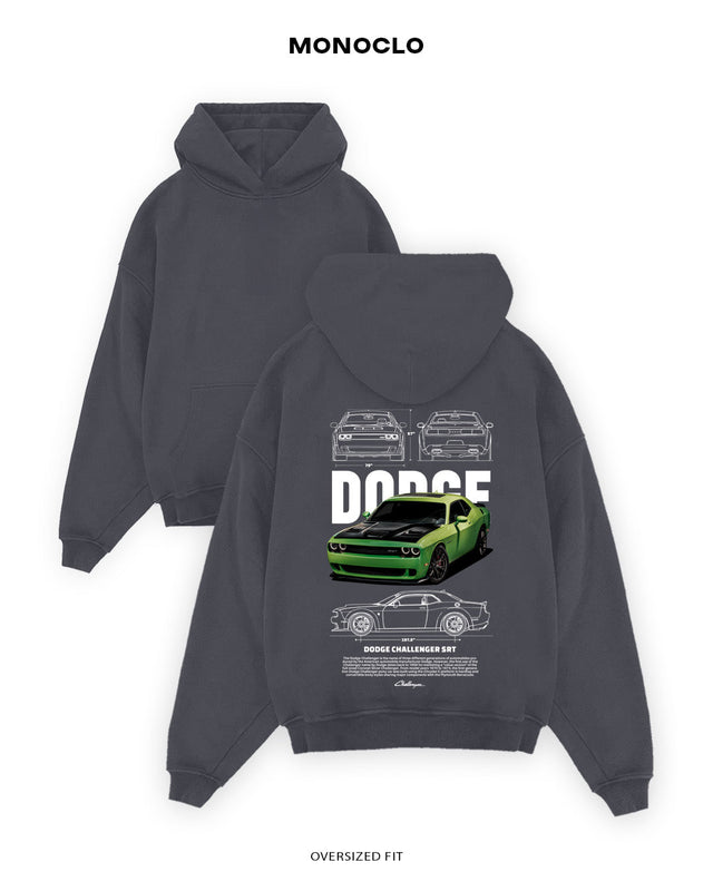 Худі Monoclo Dodge Challenger SRT Green - shop_name Графітовий