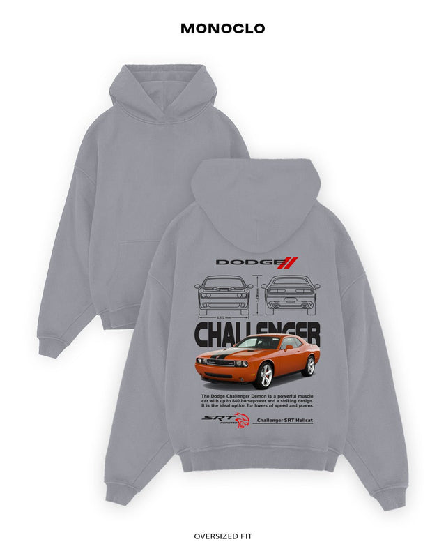 Худі Monoclo Dodge Challenger SRT Hellcat - shop_name Сірий
