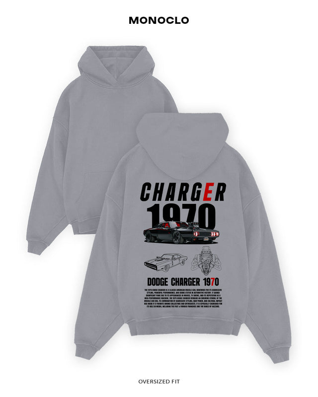 Худі Monoclo Dodge Charger 1970 - shop_name Сірий