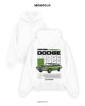 Худі Monoclo Dodge Demon 340 Green – Білий