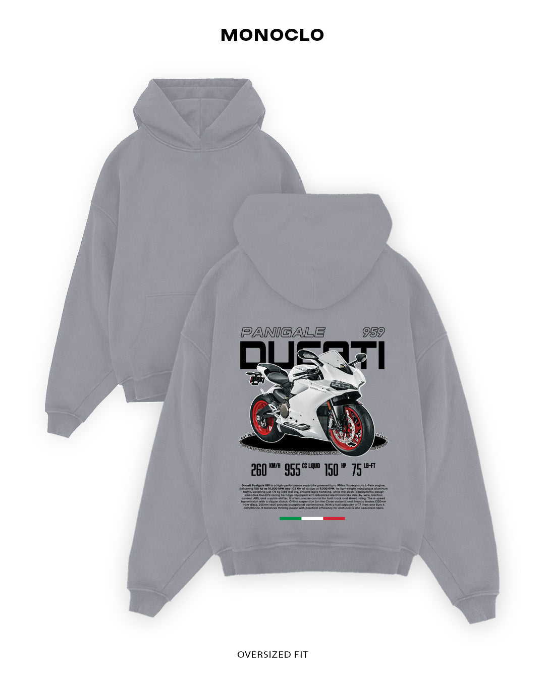 Худі Monoclo Ducati Panigale 959 - shop_name Сірий