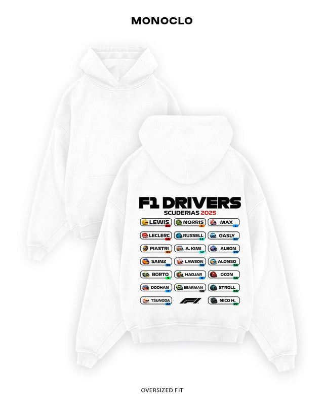Худі Monoclo F1 Drivers 2025 - shop_name Білий
