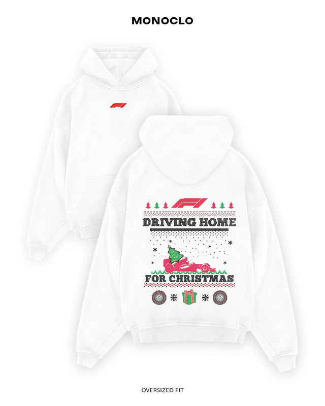 Худі Monoclo F1 Driving Home for Christmas - shop_name Білий