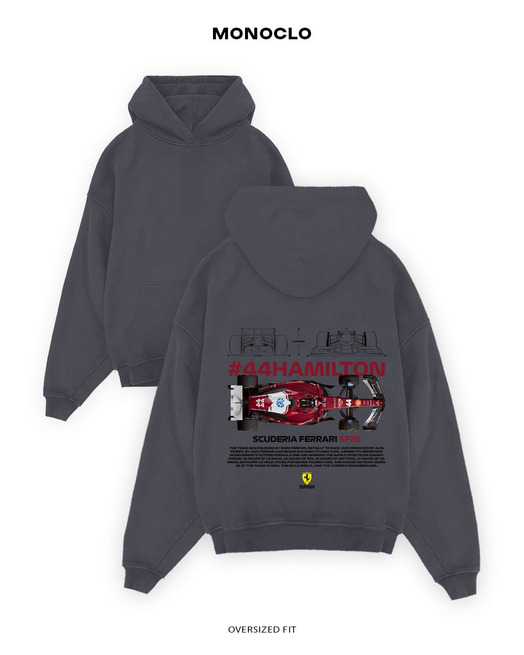 Худі Monoclo F1 Hamilton 2k25 - MONOCLO UA