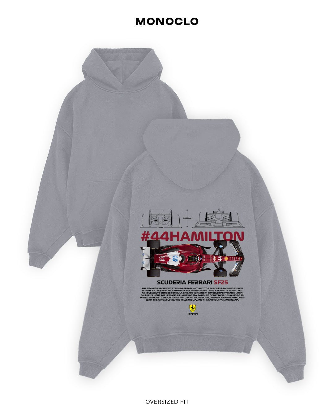 Худі Monoclo F1 Hamilton 2k25 - MONOCLO UA