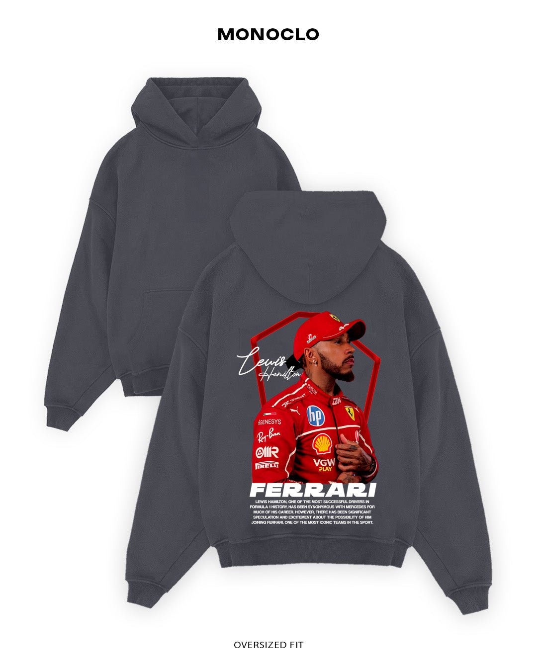 Худі Monoclo F1 Hamilton Red - MONOCLO UA