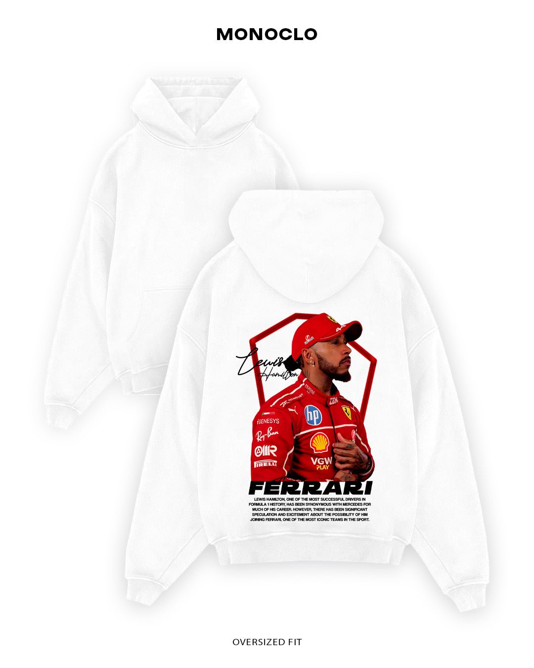 Худі Monoclo F1 Hamilton Red - MONOCLO UA