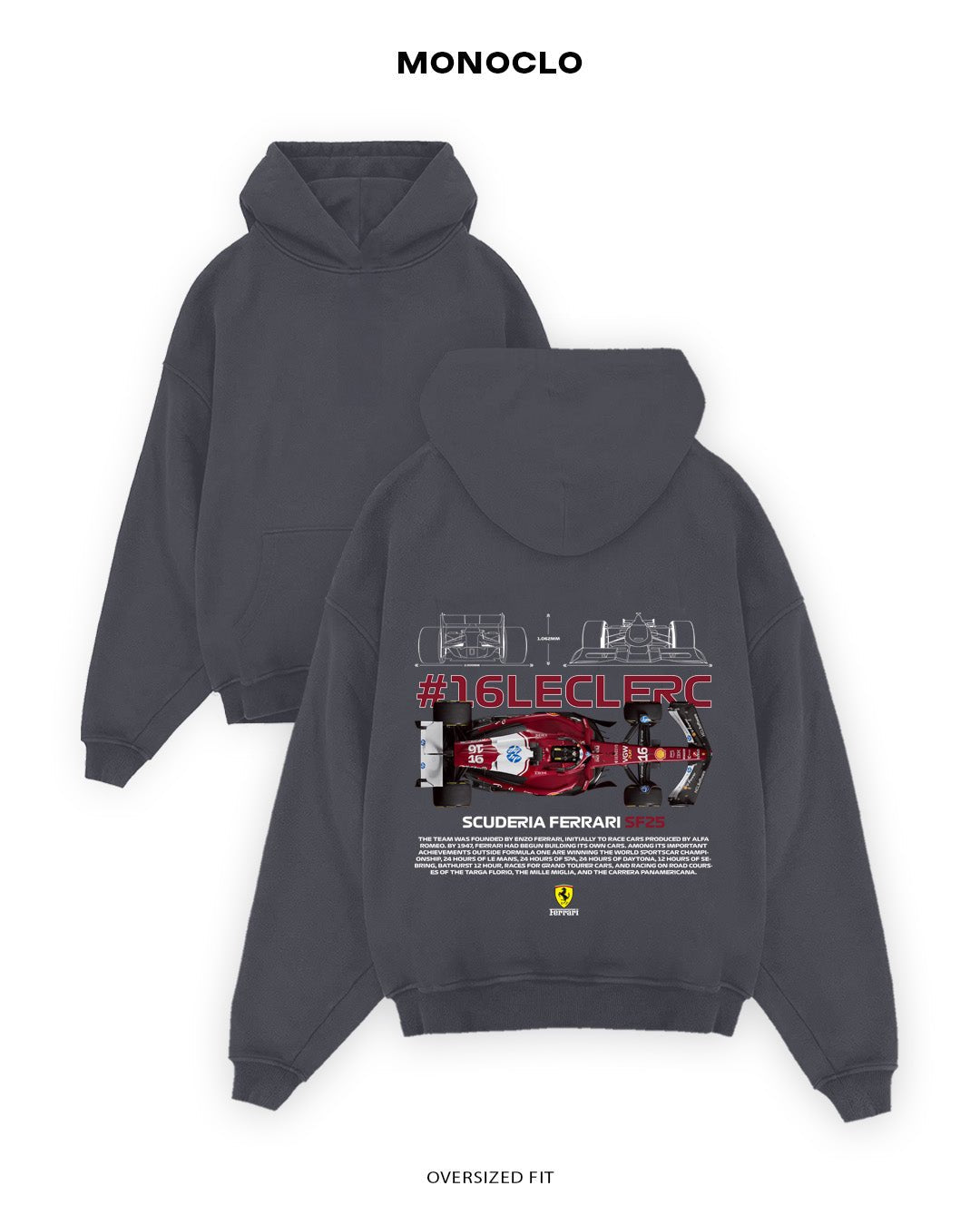 Худі Monoclo F1 Leclerc 2k25 - MONOCLO UA