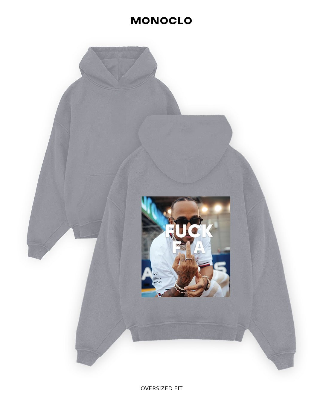 Худі Monoclo “F*CK FIA” - shop_name Сірий