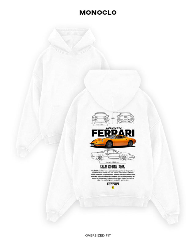 Худі Monoclo Ferrari Dino 1969 - shop_name Білий