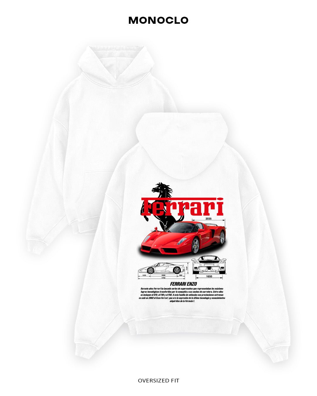 Худі Monoclo Ferrari Enzo - shop_name Білий
