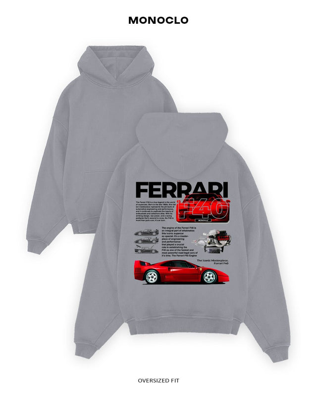 Худі Monoclo Ferrari F40 Engine - shop_name Сірий