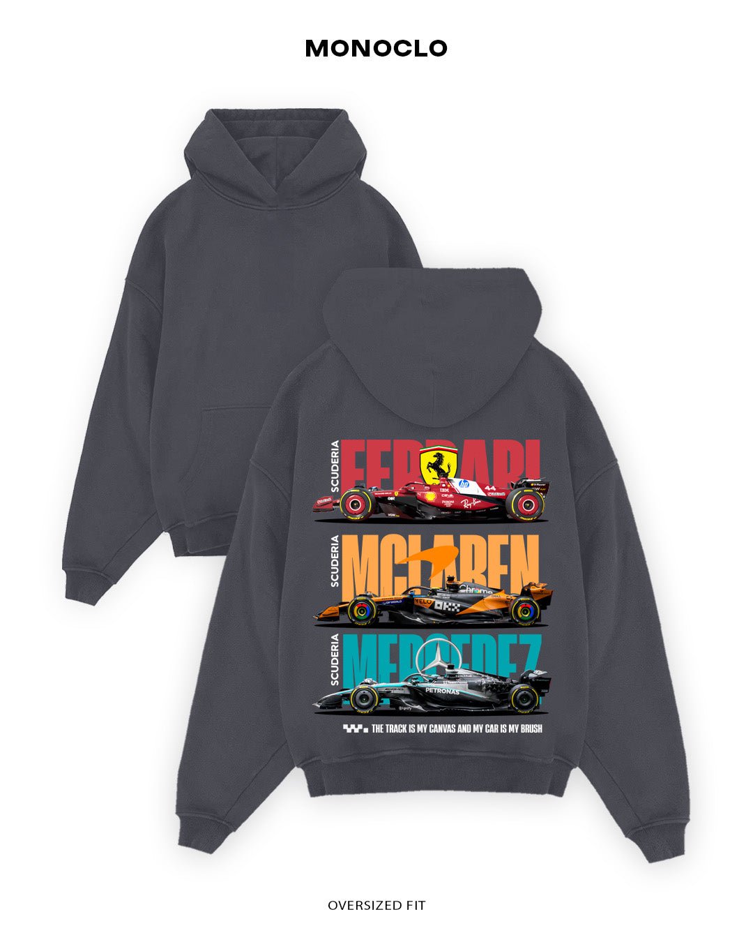 Худі Monoclo Ferrari – McLaren – Mercedes F1 Tribute - shop_name Графітовий