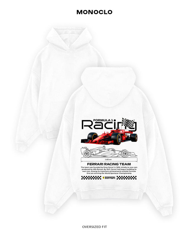 Худі Monoclo Ferrari Racing Team 🏎 Flag - shop_name Білий