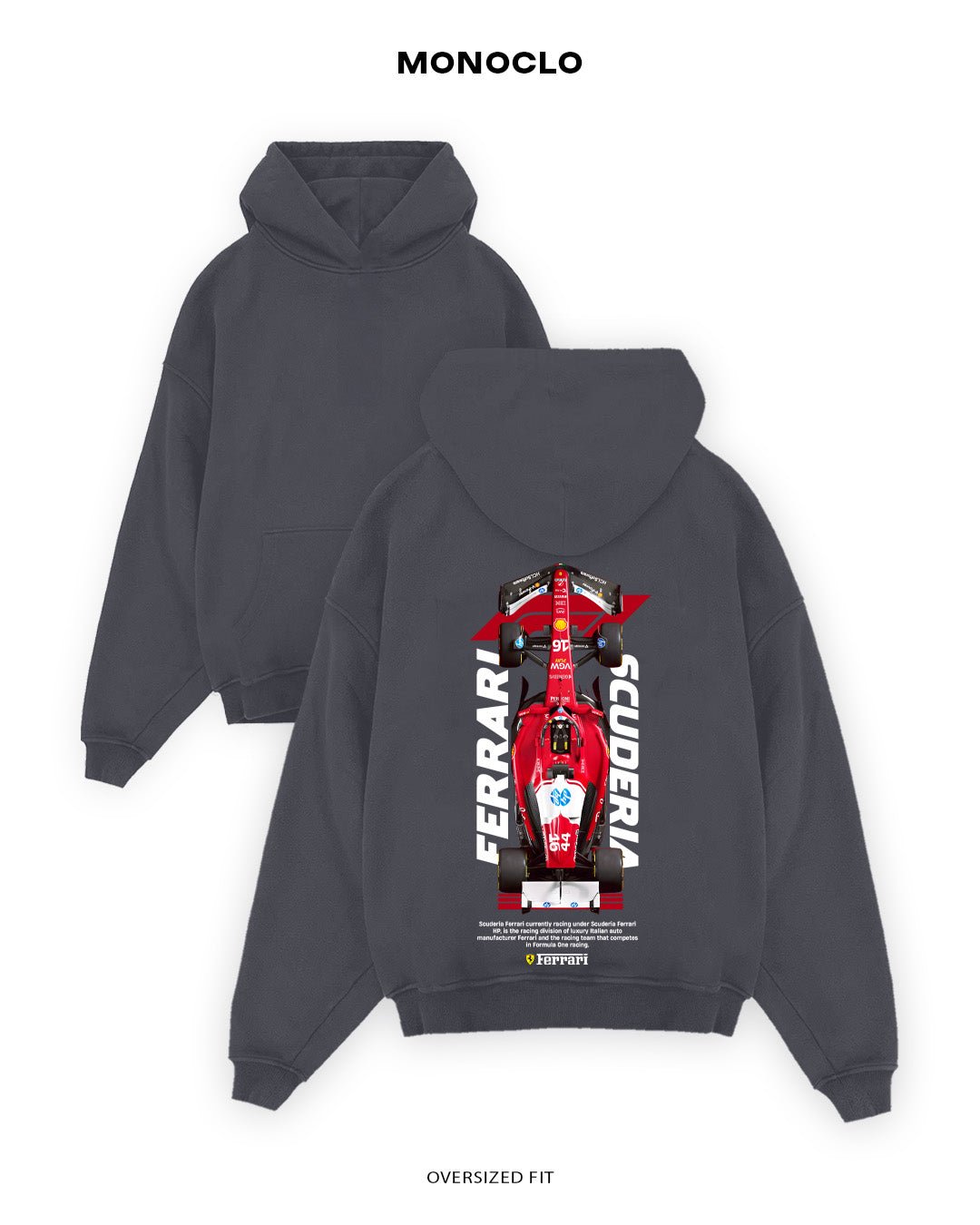 Худі Monoclo Ferrari Scuderia Formula 1 Long - shop_name Графітовий