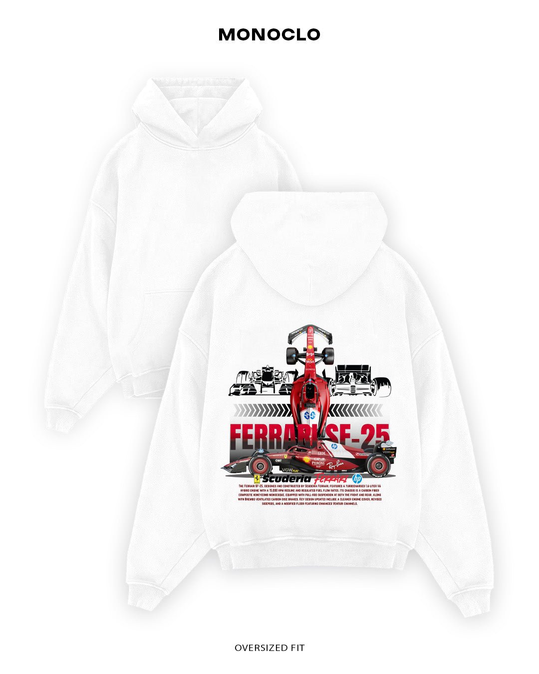 Худі Monoclo Ferrari SE - 25 Formula 1 - shop_name Білий