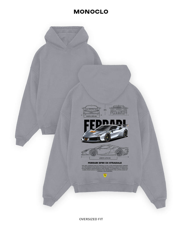 Худі Monoclo Ferrari SF90 XX Stradale - shop_name Сірий