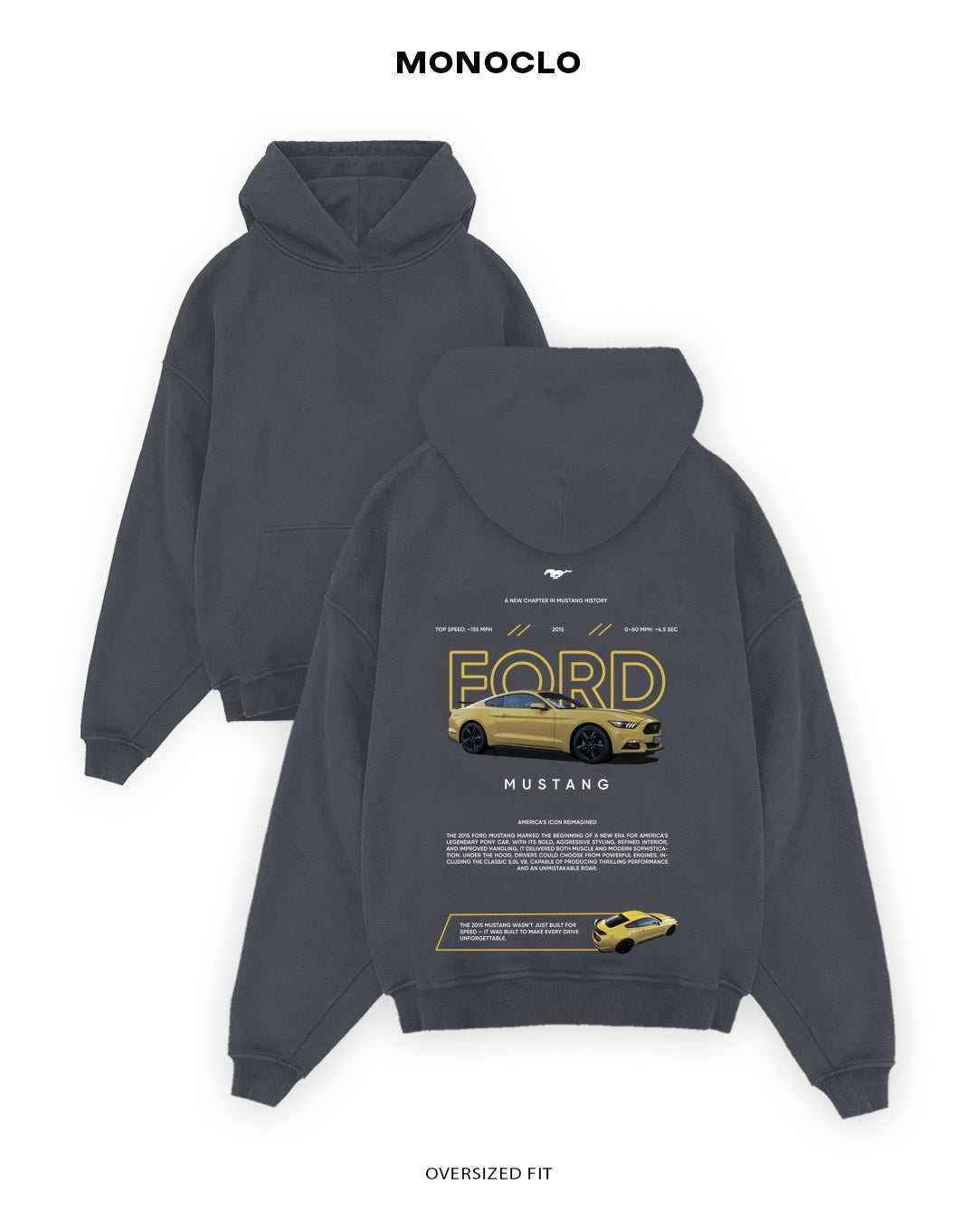 Худі Monoclo Ford Mustang Shine - shop_name Графітовий