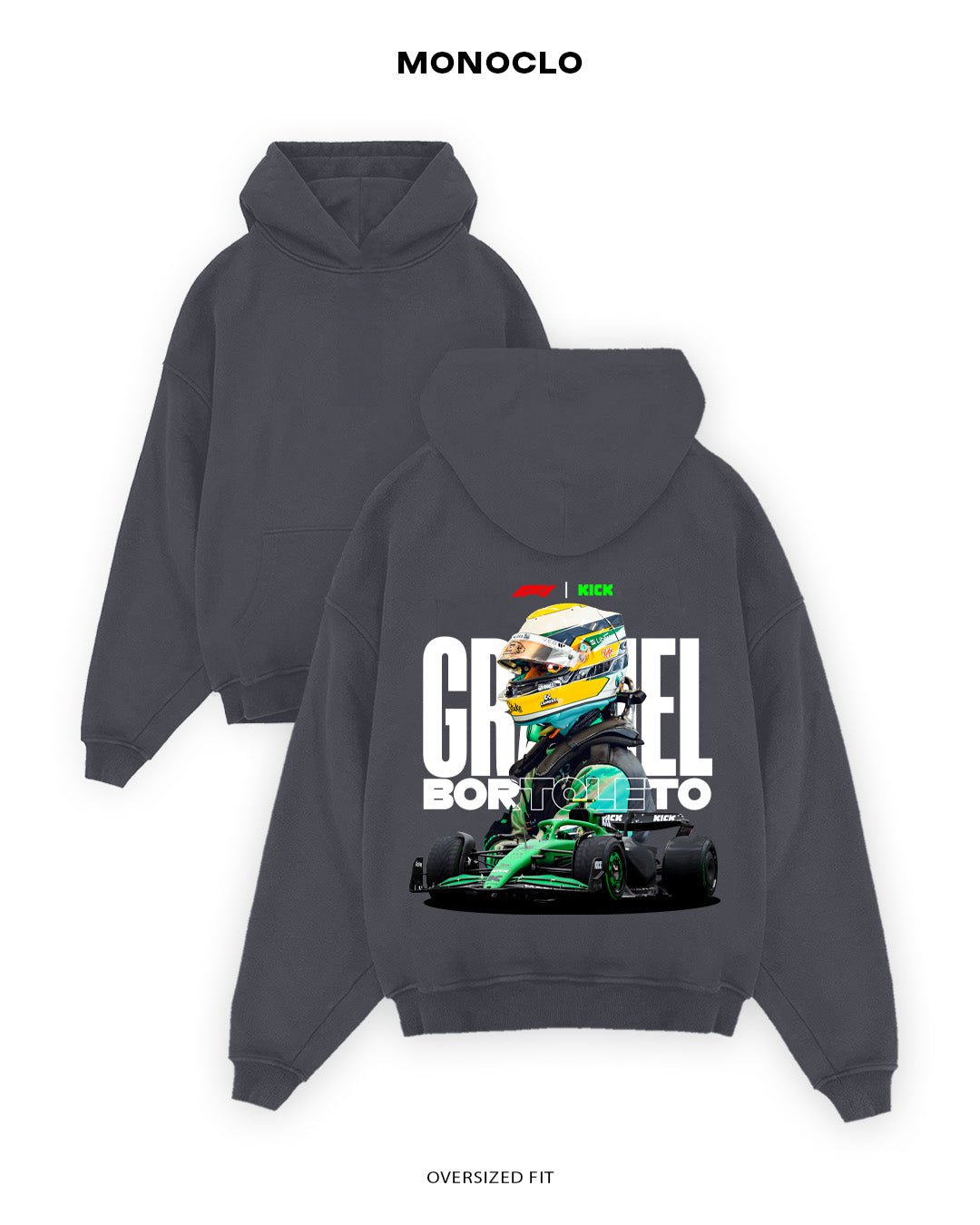 Худі Monoclo Gabriel Bortoleto - shop_name Графітовий
