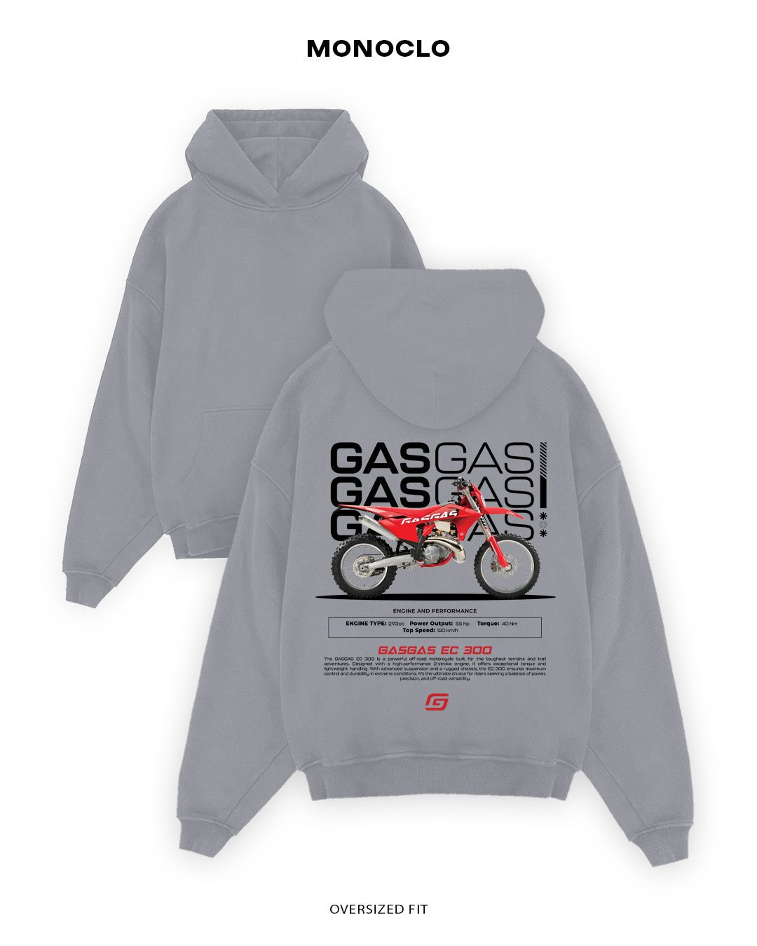 Худі Monoclo GASGAS EC 300 - shop_name Сірий
