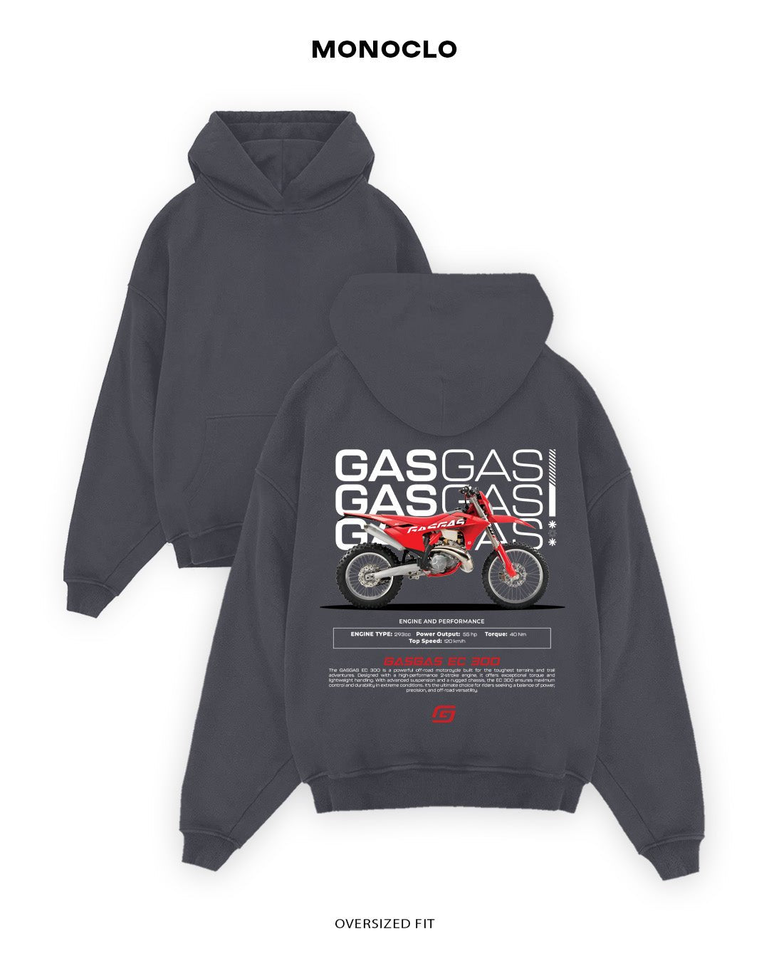 Худі Monoclo GASGAS EC 300 - shop_name Графітовий